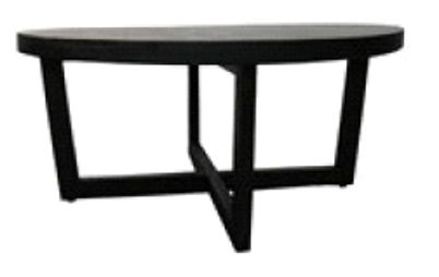 Mindi Coffee Table Rustic Matt Black HW Furniture - Chair, Table, Floor Mirror, Shelf Le Forge   