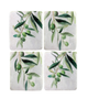 Olive Branch Set of 4 Green Resin Coasters