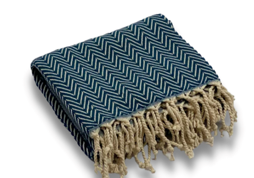 Large Ocean 220cm x 180cm Turkish Towel HW Linen - Teatowel, Table, Bedding, Towel Ruapuke   