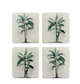 Colonial Palm Tree Set of 4 Grey Resin Coasters