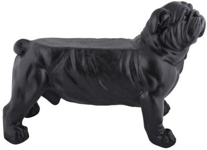 Bench Bulldog Black 76x35x48.5cm HW Decor - Bookend, Hook, Urn, Vase, Sculpture Parnell   