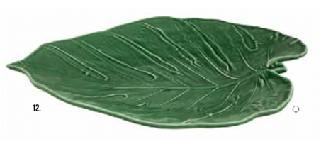 Swiss Cheese Green Leaf Platter 43cm HW Serveware - Plate, Bowl, Servers, Dish, Platter Bordallo Pinheiro   