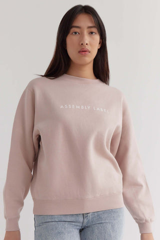 Logo Cotton Pink Clay Fleece WW Sweatshirt Assembly Label   