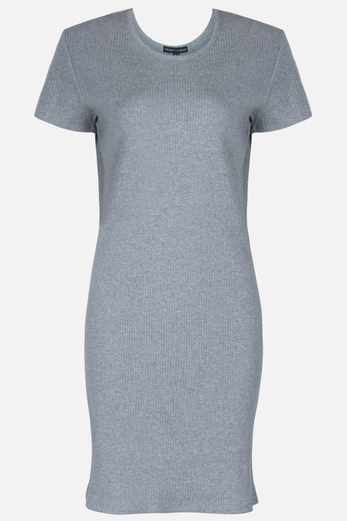 Reliable SS Round Neck Grey Marle Rib Tee Dress WW Dress Among the Brave   
