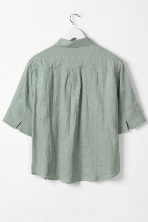 Remarkable SS Soft Linen Sea Green Shirt WW Top Among the Brave   