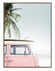 Roady Pink Van Canvas Print 60x80cm