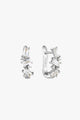 Glow Getter Crystal Cluster Silver Huggie EOL Earrings
