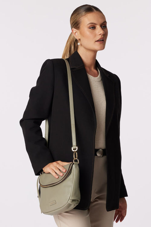 Fifi Crossbody Gotham Grey Leather Bag ACC Bags - All, incl Phone Bags Saben   