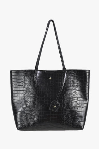 Saint Black Croc Vegan Leather Tote Bag ACC Bags - All, incl Phone Bags Peta + Jain   