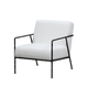 Slim Metal Frame Chair 60% Cotton 40% Linen Ivory