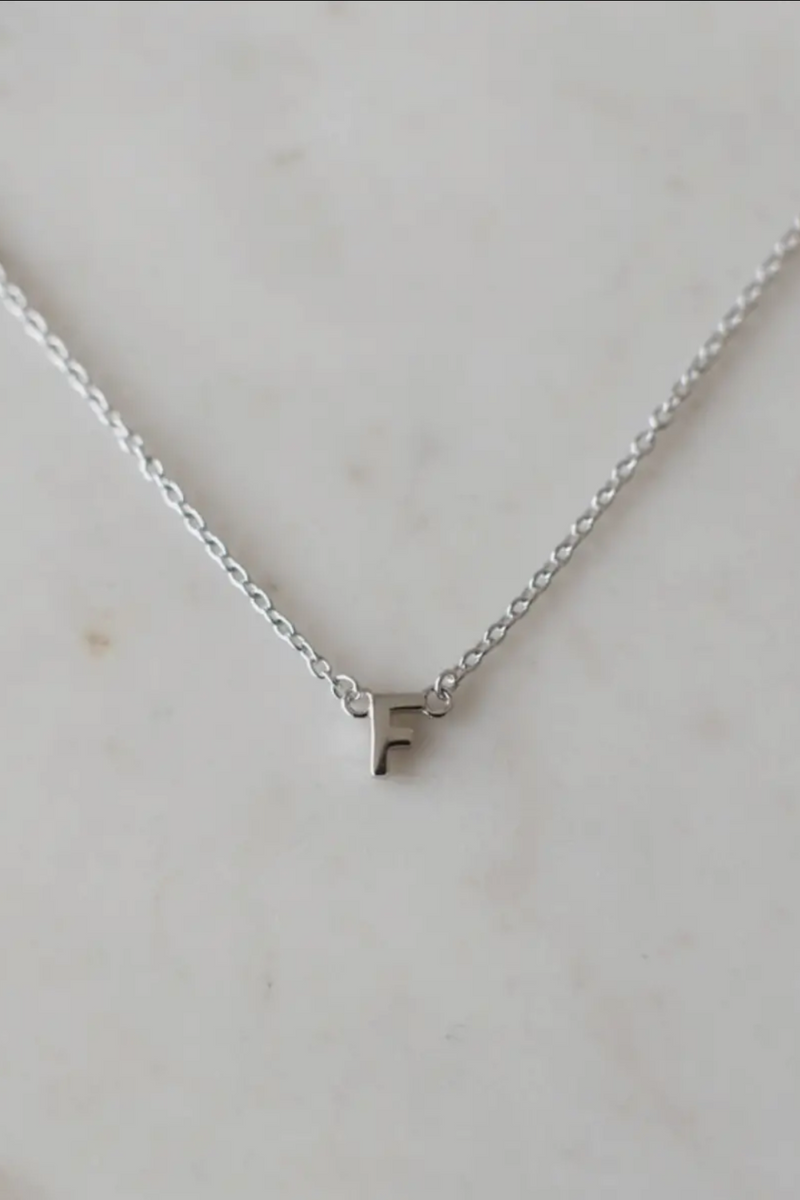 Real silver hot sale letter necklace