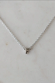 Little Letter Single Silver Necklace