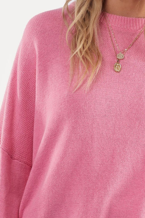 Slouchy Rose Classic Knit WW Knitwear All About Eve   