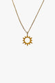 Sunburst Sterling Silver 14k Gold Plated Necklace