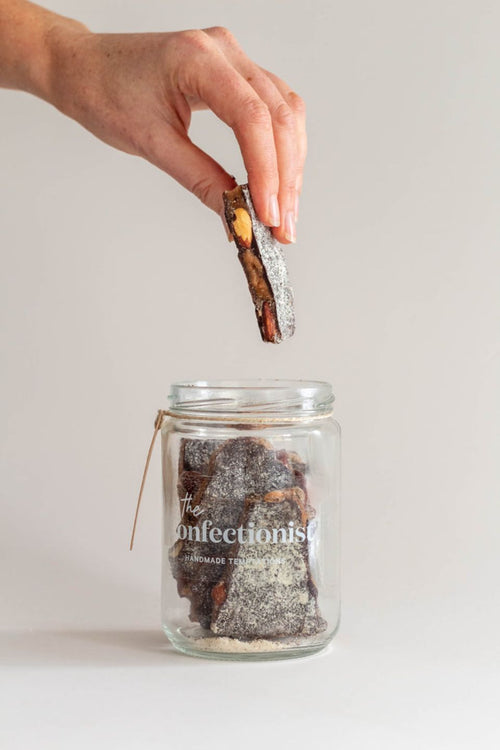 Dark Chocolate + Almond Toffee 200g Jar HW Food & Drink The Confectionist   