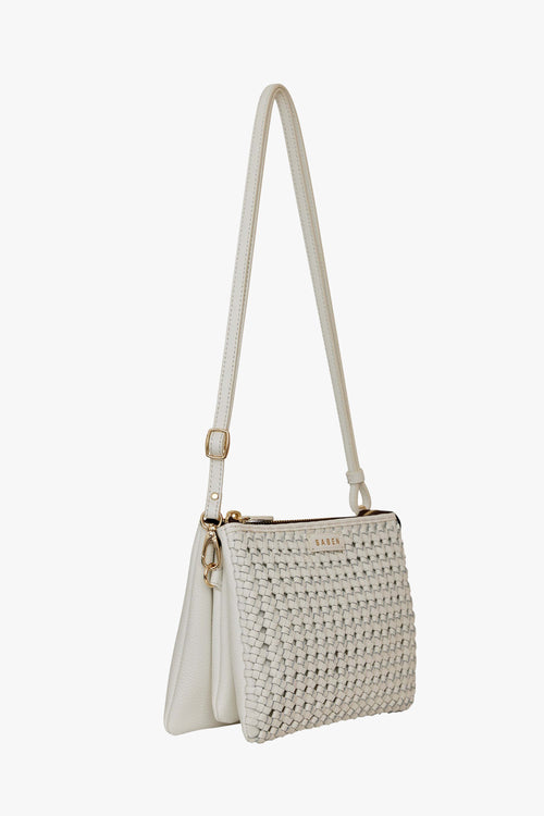 Tilly's Big Sis Crossbody White Braid Leather Clutch Bag ACC Bags - All, incl Phone Bags Saben   