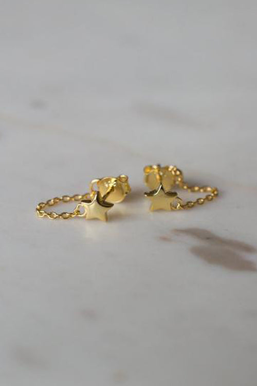 Twinkle Chain Stud Earrings EOL ACC Jewellery Sophie Gold  