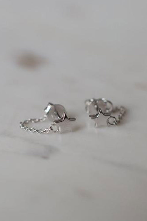Twinkle Chain Stud Earrings EOL ACC Jewellery Sophie Silver  