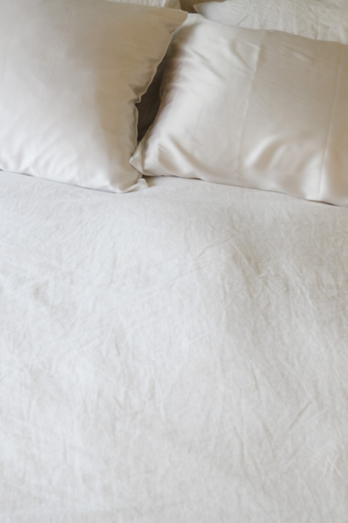 100% Silk Beauty Pillowcase Clean White 48x73cm HW Linen - Teatowel, Table, Bedding, Towel Home Lab   