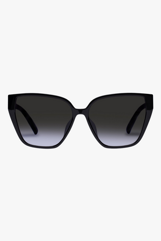 Fash-Hun Alt Fit Shiny Black Grad Lens Sunglasses
