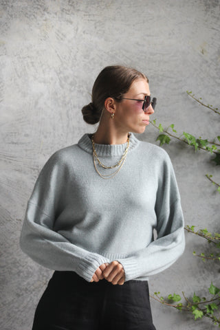 Vogue Mint Crop Jumper WW Knitwear Seeking Lola   