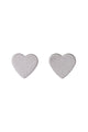 Vivi Silver Plated Heart Stud Earrings