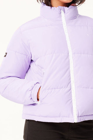 Womans Lilac Track Puffer Jacket