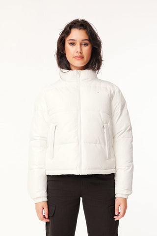 Winter White Track Puffer Jacket