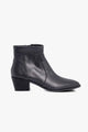 Willow Black Leather Ankle Boot With Side Zip