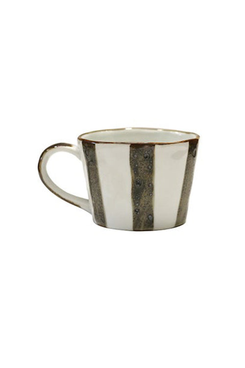 Zanzibar Striped Black and White Mug HW Mugs CC Interiors   