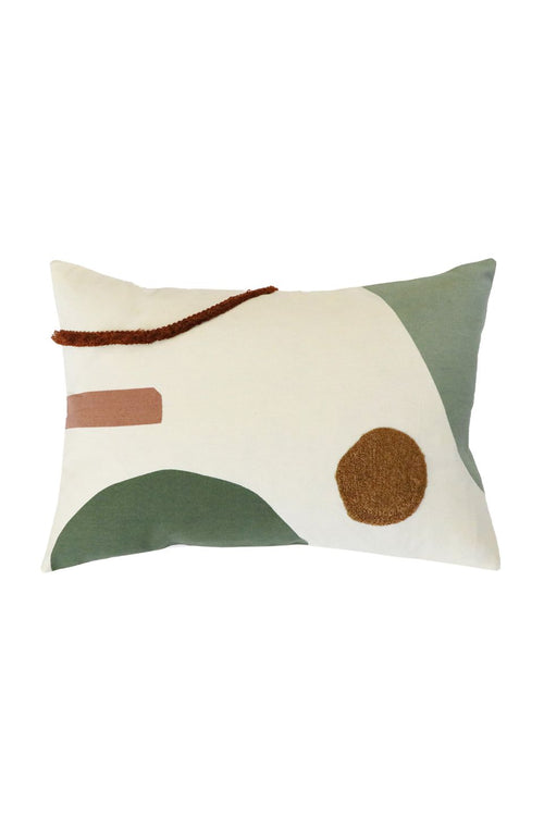 Zipporah Cream Multi Print Neutral Feather Inner 35x50cm Cushion HW Cushions Mulberi   