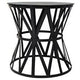 Large Black Iron Drum Table 56cmHx55cmDia