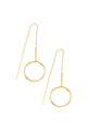 Aggy Gold Hoop Thread Earrings