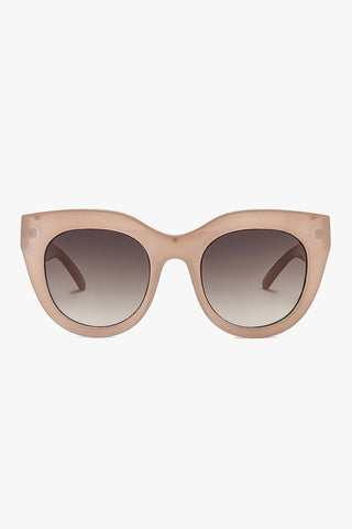 Air Heart Oversized Cat Eye Oatmeal Sunglasses