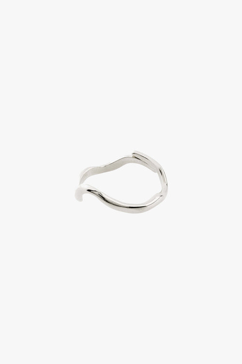 Alberte Organic Shape Adjustable Ring Silver ACC Jewellery Pilgrim   