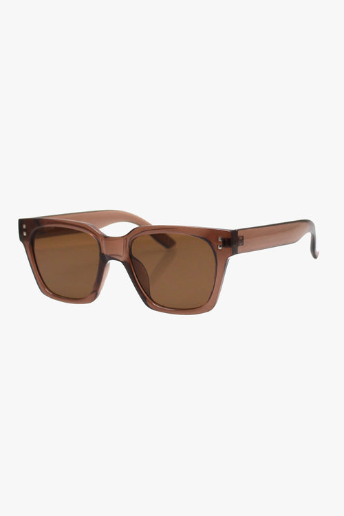 Anvil Mocha Rounded Square Brown Lens Sunglasses ACC Glasses - Sunglasses Reality Eyewear   