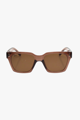Anvil Mocha Rounded Square Brown Lens Sunglasses ACC Glasses - Sunglasses Reality Eyewear   