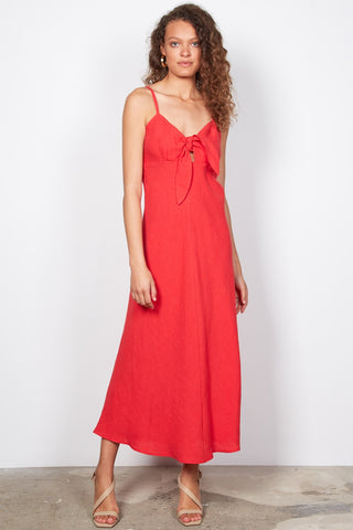 Jocie Knoted Strappy Red Maxi Dress WW Dress Wish   