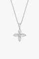 Mother of Pearl Clover Sterling Silver EOL Necklace
