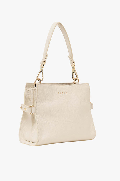 Birdie White Mini Top Handle Square Crossbody Bag ACC Bags - All, incl Phone Bags Saben   