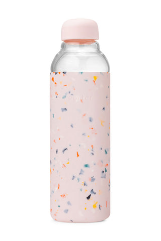 Blush Confetti Terrazzo Glass Bottle 591ml HW Drink Bottles, Coolers, Takeaway Cups Porter   