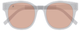 Mandolin Clear Framed Oval Sunglasses with Brown Lens