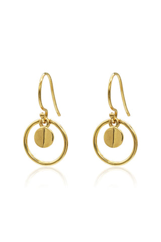 Ridge Halo 14k Gold Plate Earrings ACC Jewellery Linda Tahija   