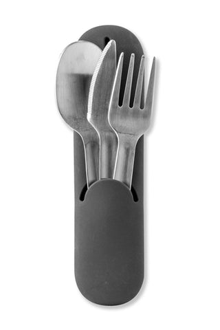 Charcoal Stainless Steel Utensil Set HW Serveware - Plate, Bowl, Servers, Dish, Platter Porter   