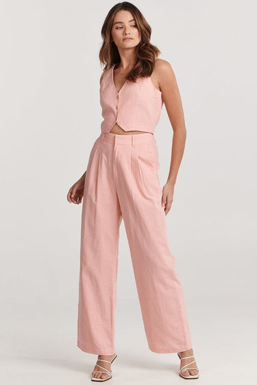 Halee Pink Full Length Relaxed Pant WW Pants Charlie Holiday   