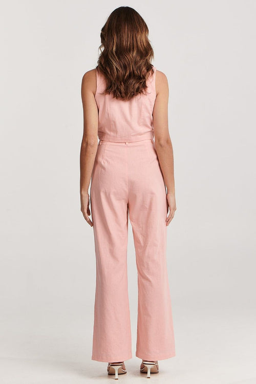 Halee Pink Full Length Relaxed Pant WW Pants Charlie Holiday   