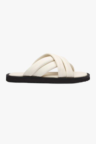 Coast Off White Leather Crossover Slide