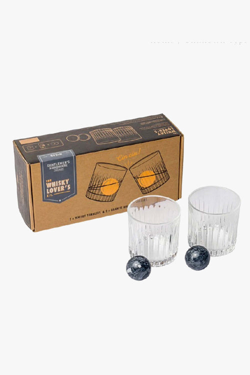 Cocktail Tumbler + Whisky Stone Set HW Mens Gentlemen's Hardware   