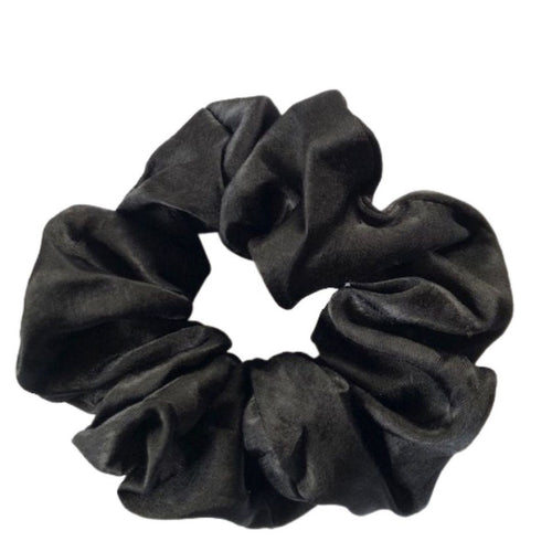 Black Satin Scrunchie ACC Other - Belt, Keycharm, Scrunchie, Umbrella Queen of the Foxes   