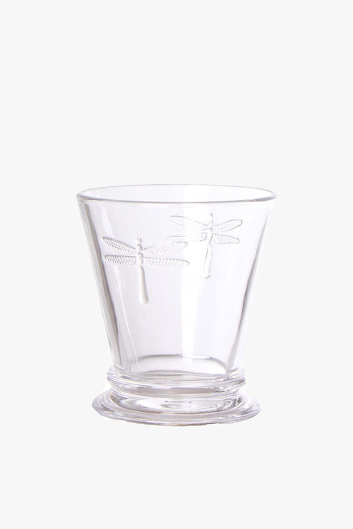 Dragonfly Clear Glass Tumbler HW Drinkware - Tumbler, Wine Glass, Carafe, Jug French Country   